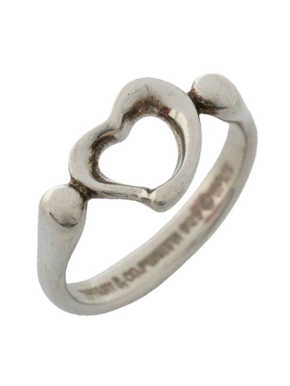 Tiffany & Co Ring Open Heart 925 Sterling Silver